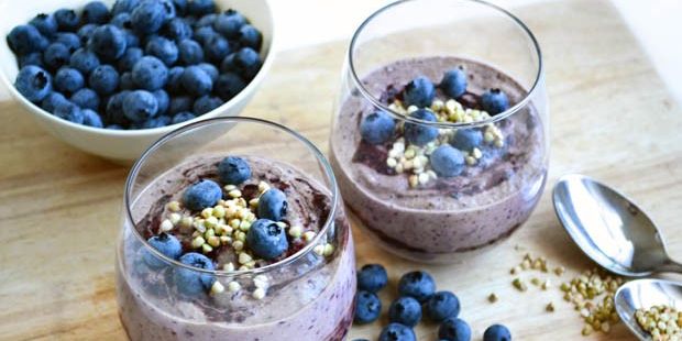 Blueberry Buckwheat Breakfast Pudding