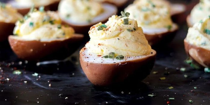 Soy Sauce Marinated Deviled Eggs 