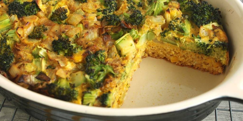 Broccoli Cornbread Quiche