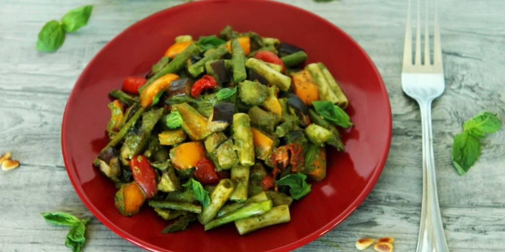 Pasta Primavera in Pesto