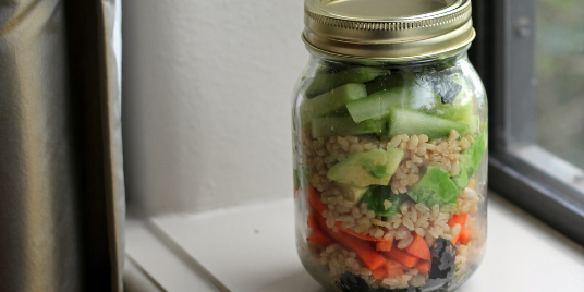 Deconstructed Sushi In a Mason Jar