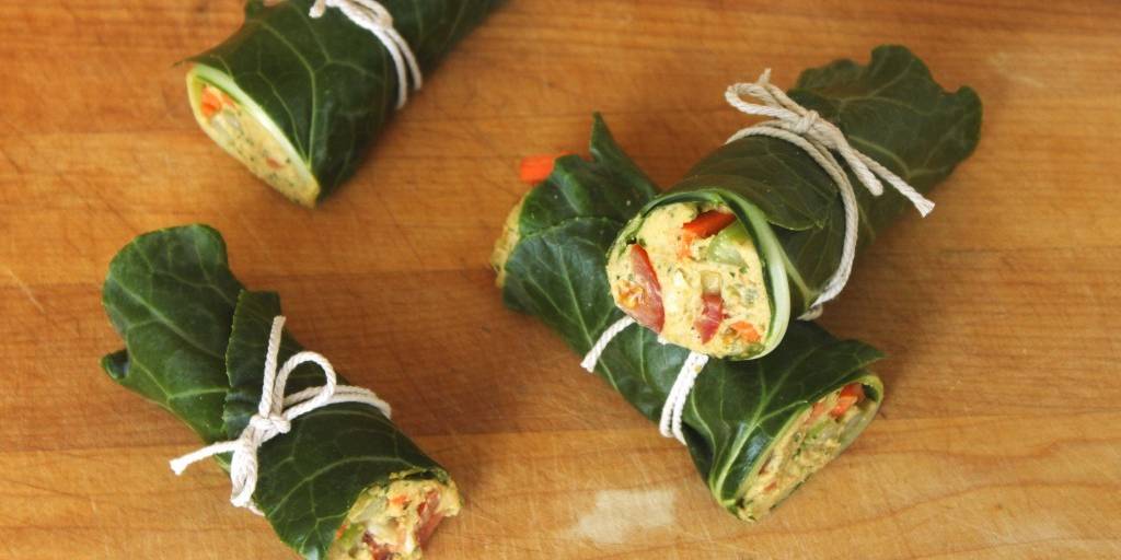 Hummus Collard Wraps