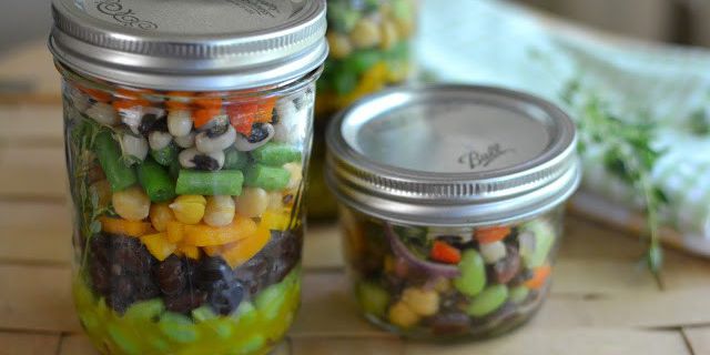 Layered 7-Bean Salad in a Jar