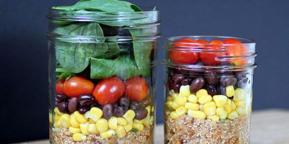 Fiesta Quinoa Salad in a Jar  