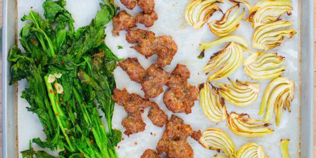 Sausage and Broccoli Rabe Sheet Pan Dinner