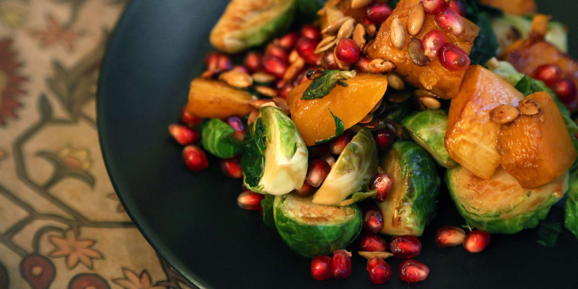 Warm Brussel Sprout Balsamic Salad