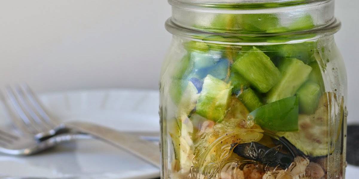 Barley & Zucchini Mason Jar Salad