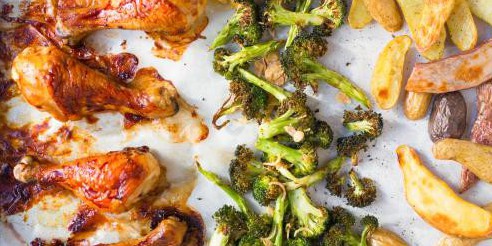 Glazed Chicken and Broccoli Sheet Pan Dinner