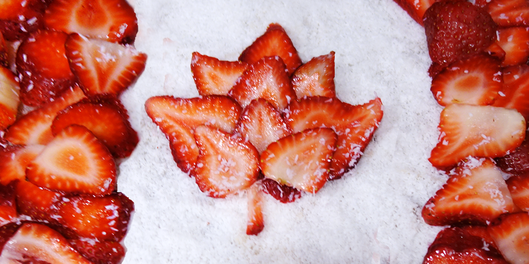 Vegan Vanilla Coconut Flag Cake 