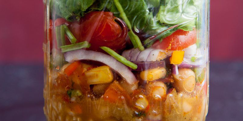 Mexican Chickpea Salad with Chili-Lime Dressing