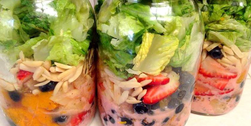 Strawberry Poppyseed Mason Jar Salads