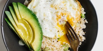 Rice Bowl with Fried Egg and Avocado