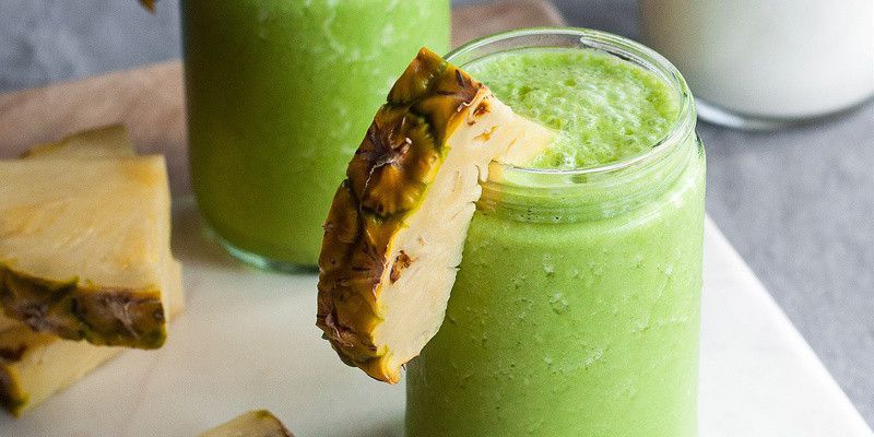 Pina Colada With a Side of Green Smoothie