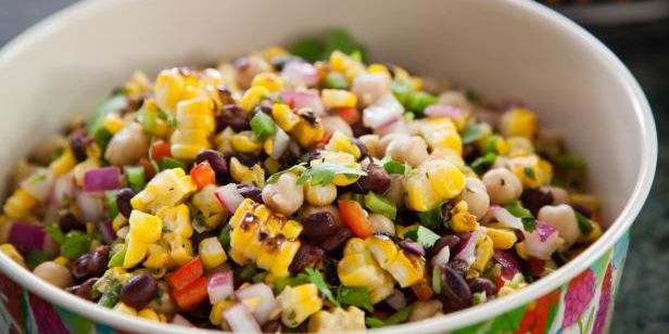 Grilled Corn & Bean Salad