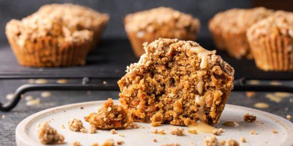 Carrot Cake Muffins (vegan, gluten free)