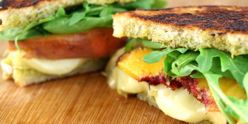 Peach Brie Panini