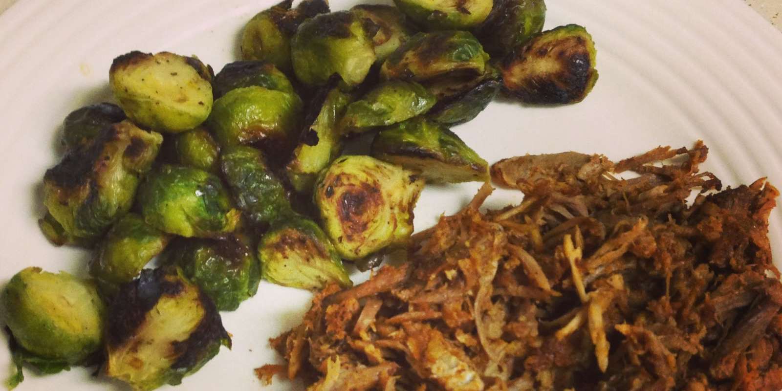 Pulled Pork Shoulder with Brussels Sprouts