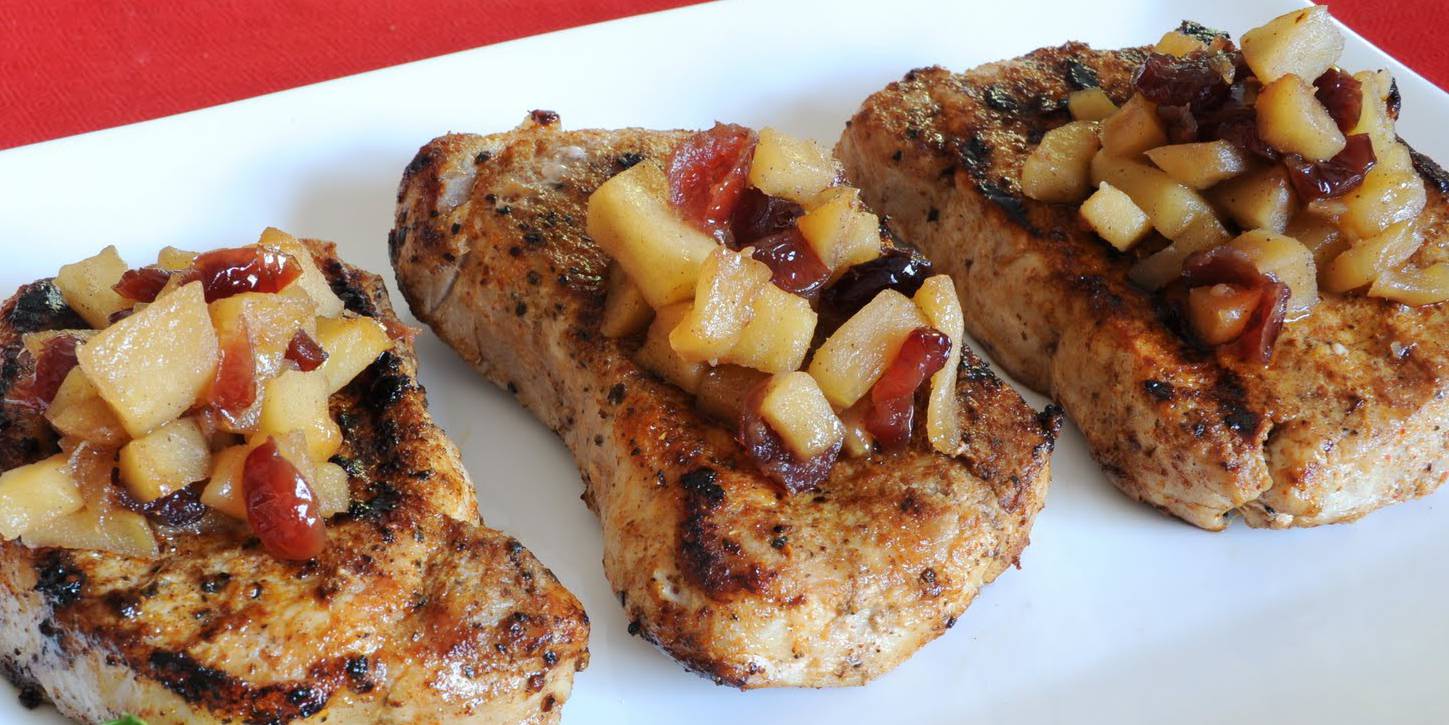 Pork Chops with Apple Grape Chutney ( Copy )