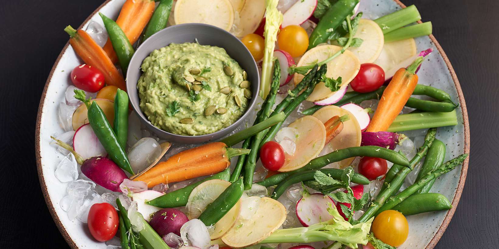 Summer Crudités with Avocado Dip