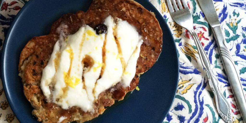 Lemon Macaroon Protein Pancakes