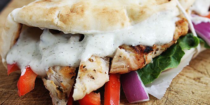 Easy Chicken Gyros & Tzatziki Sauce