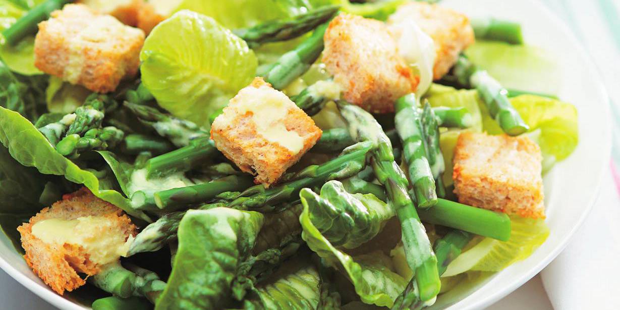 Asparagus & Kale Caesar Salad