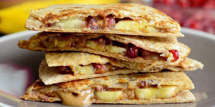 Almond Butter Fruit Quesadillas