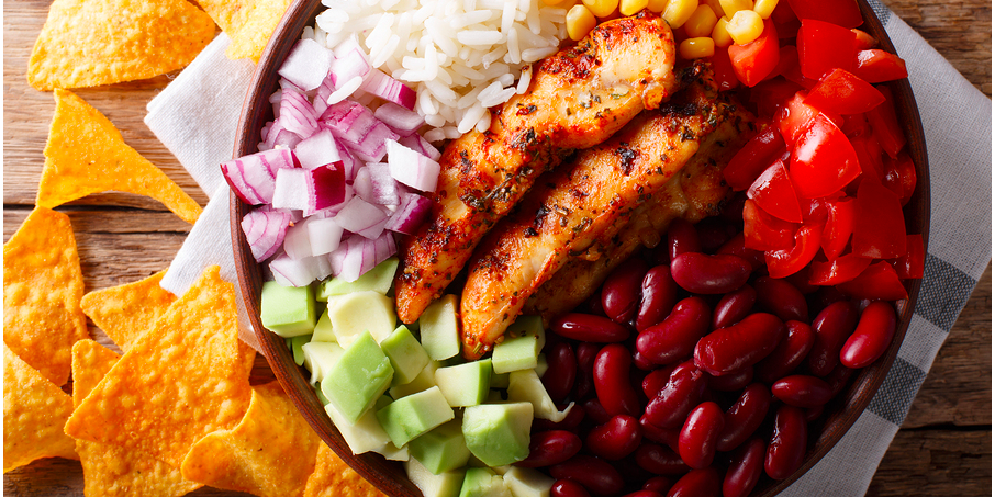 Mexican Chicken Bowl (with Queso Fresco)