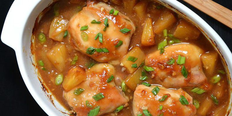 Baked Pineapple Teriyaki Chicken Thighs