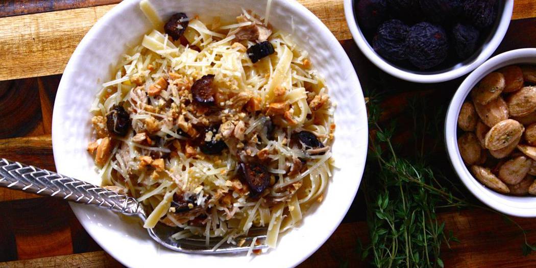 Shredded Chicken with Figs, Almonds & Thyme