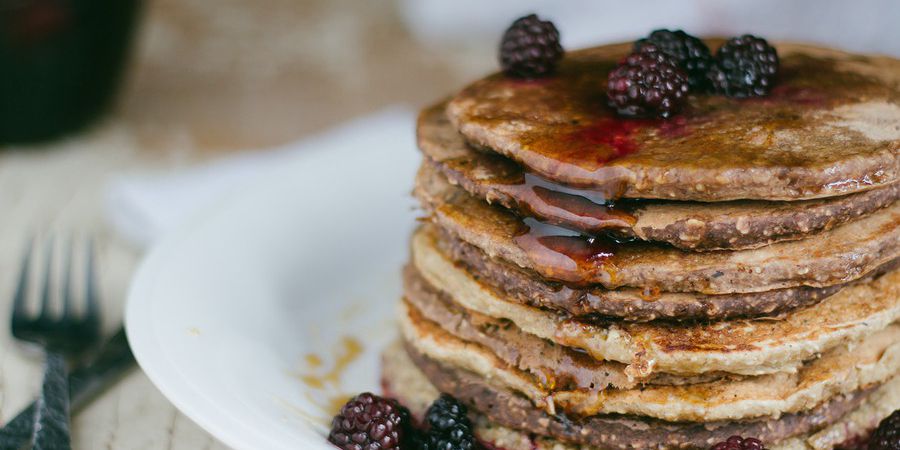 Oatmeal Blackberry Pancakes
