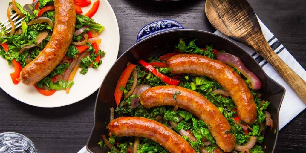 Kale, Sausage & Pepper Skillet