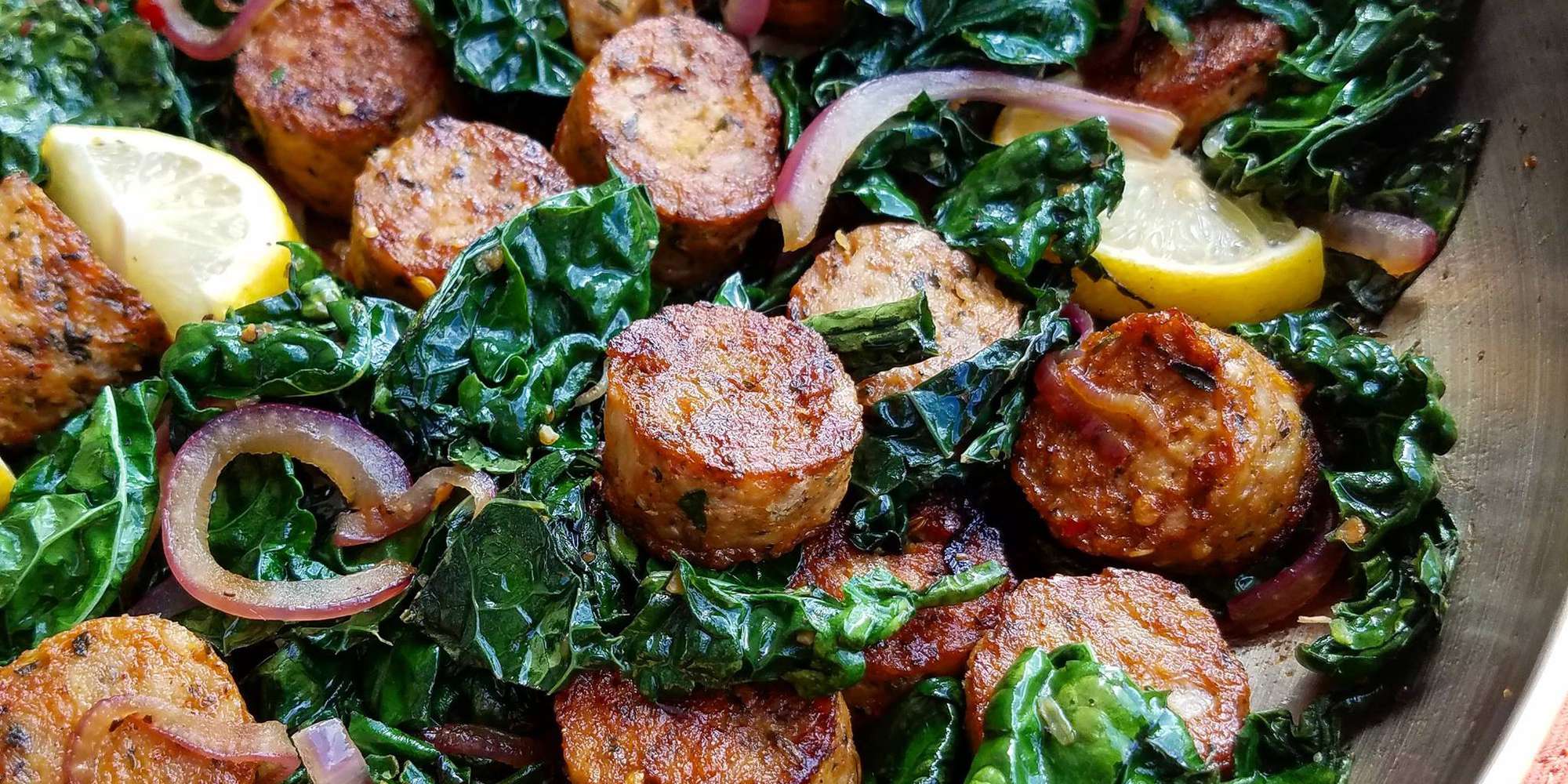 TNT Sausage with Feta and Spinach