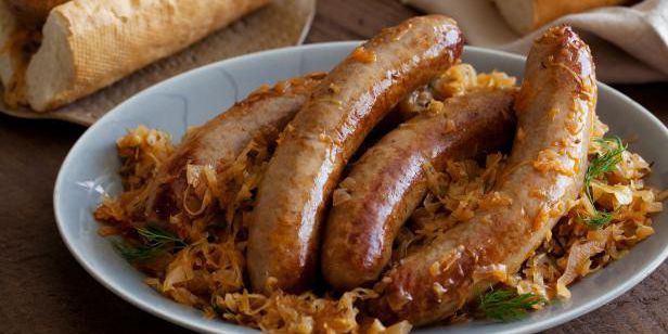 TNT Brats and Sauerkraut