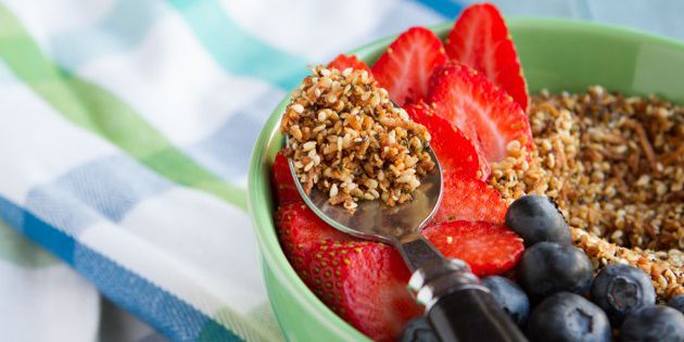 Keto Granola Dust with Berry Yogurt