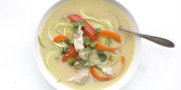 Paleo Thai Chicken Zoodle Soup