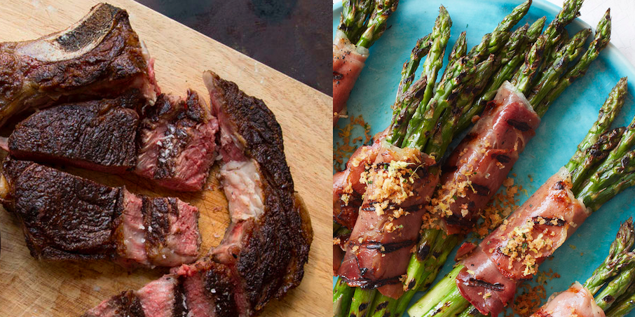 TNT Tuscan Rib-Eye Steak & Prosciutto Asparagus