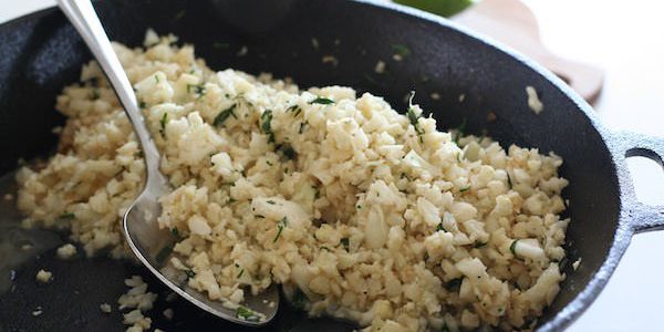 Low Carb Cilantro Lime Cauliflower 'Rice'