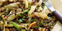 Roasted fennel and snow pea salad