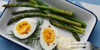 Boiled eggs with mayonnaise