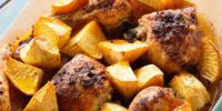 Oven-baked paprika chicken with rutabaga