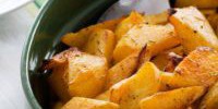 Oven-baked rutabaga wedges