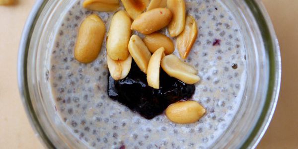 Peanut Butter & Jelly Chia Seed Pudding