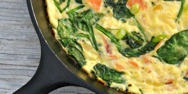 Smoked Salmon and Spinach Crustless Quiche