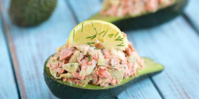 Stuffed Salmon Avocado Boats