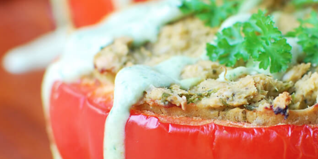 Falafel Stuffed Peppers