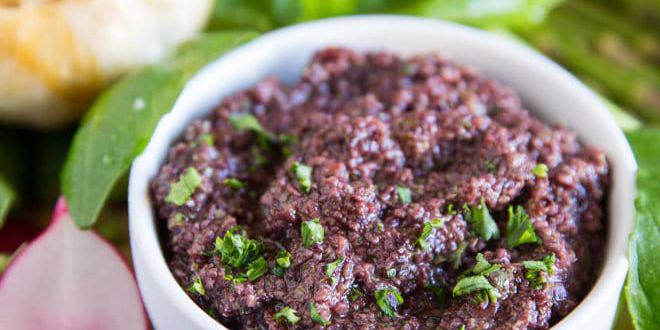 Olive Tapenade with Sliced Vegetables