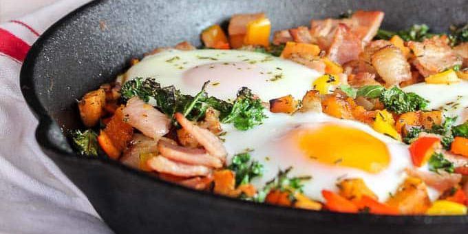 Bacon Kale & Sweet Potato Hash