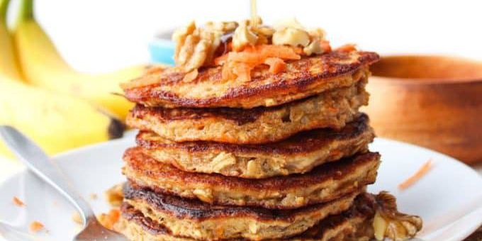 Flourless Carrot Banana Pancakes