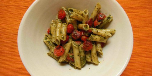 Gluten-Free Pesto Pasta With Roasted Tomatoes